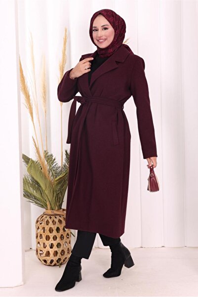 TRENDTESETTÜR ΓΥΝΑΙΚΕΙΟ ΠΑΛΤΟ ΜΕ ΖΩΝΗ ΜΠΟΡΔΟ T 96007