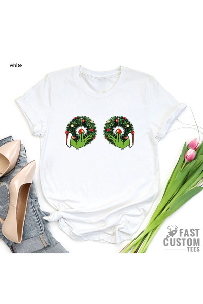 MAGORS تي شيرت قطني بأكمام قصيرة ذو تصميم عادي ومضحك بطابع عيد الميلاد نويل ي...