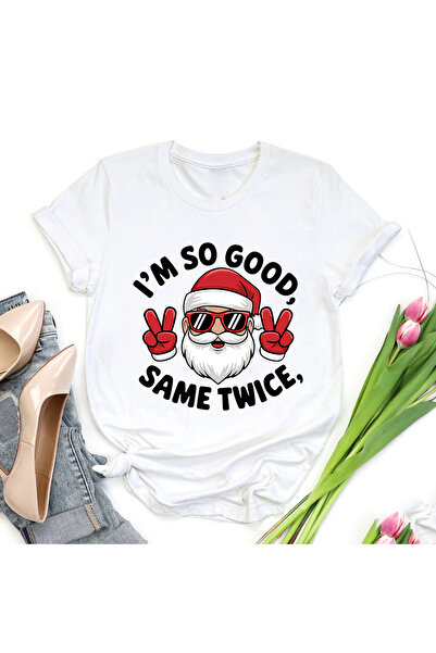 MAGORS تي شيرت قطني بأكمام قصيرة ذو تصميم عادي ومضحك بطابع عيد الميلاد نويل ي...