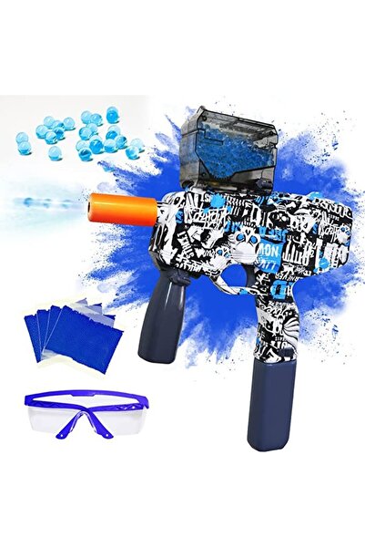 dalip electric toy machine gun MP9, gel water beads, 5000 beads, blue