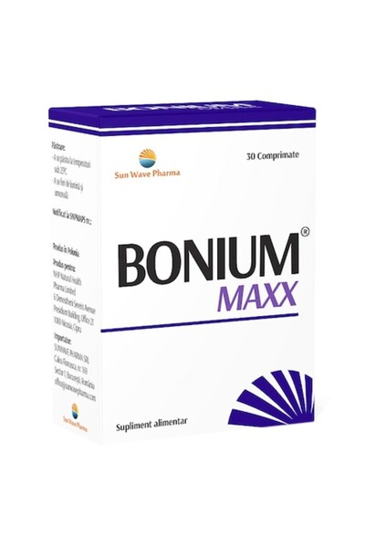 SUN WAVE PHARMA Bonium MAXX, Sun Wave Pharma, Calciu, pentru sistemul osos, V...