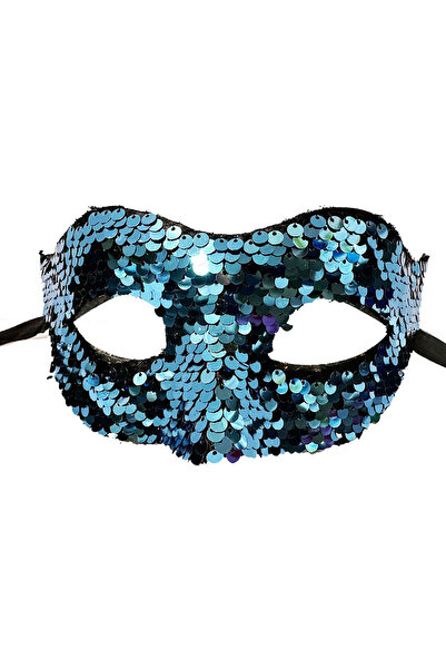 ZERO LAND Lvsqvr Blue Color Sequined Party Mask (80510) Prom Venetian
