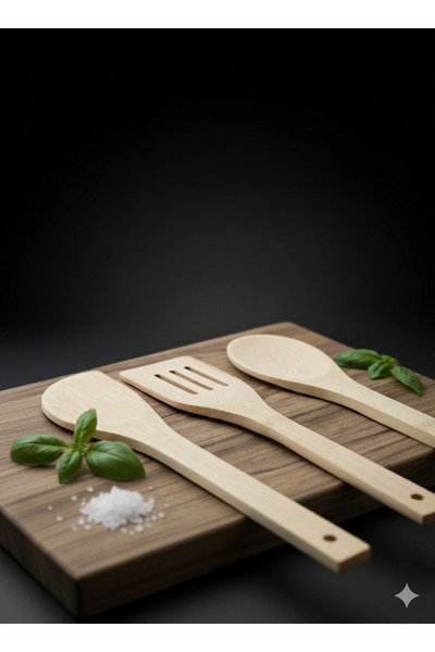 Hagen Set of 4 Natural Wooden Spoons Tablespoon Natural Wood Wooden Spoon Unpolished Unvarnished Healthy Spoon