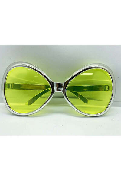 ZERO LAND Lvsqvr Silver Color Green Glass Nostalgia 80S 90S Party Glasses (80440) 7X16 cm