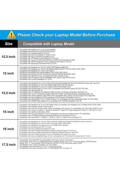 Mosiso Laptop Case 18.5 inch Sleeve with Pocket - Polyester Vertical Sleeve, Black