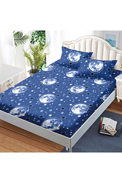 Patul Husa de pat cu elastic + 2 Fete de Perna, Bumbac Finet