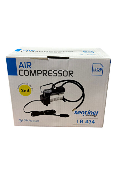 Sentinel Araç Hava Lastik Kompresörü 12v Metal Gövde 150 PSI 3mt Kablolu LR 434
