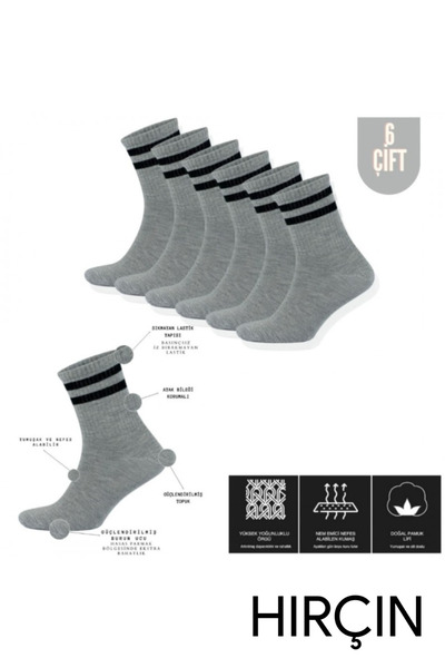 hırçın 6 ÇİFT UNİSEX TENİS KOLEJ