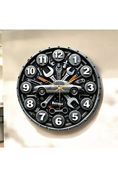 AA Shop Araba Tamirci Renkli Baskı Desenli Sayılı Yılbaşı Hediyelik Ahşap Ses...