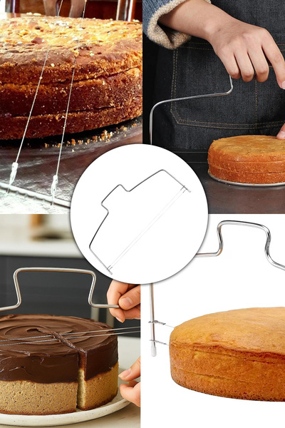 Porsima Ivo-PST156 2 Telli Paslanmaz Ayarlanabilir Pasta Kesici – Kek Katmanı...