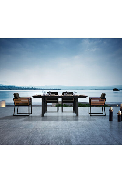 Higold طقم طعام خارجي بتصميم أنيق وعصري من نيويورك، مكون من 7 قطع، ويتسع لـ 6...