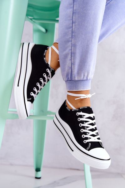 S.BARSKI Menifee women's lace-up sneakers black 38