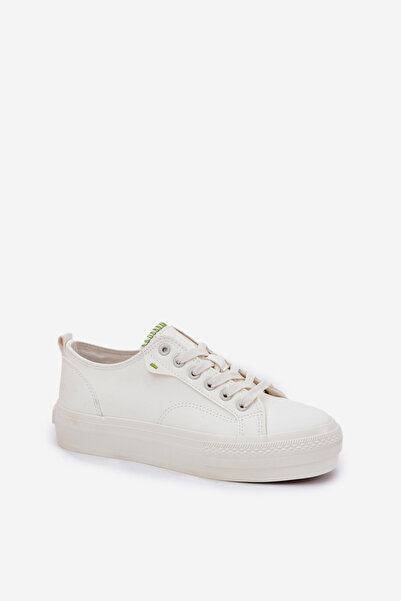 Big Star Shoes Women's Platform Sneakers Made of Eco-Leather Big Star RR274A295 White 36
