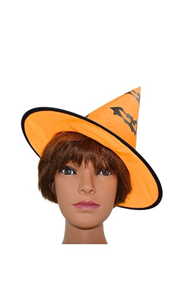 Gift Design Witch hat, for Halloween, with bats, orange color