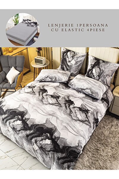 CHIRASO CHIRASO Linen, Satin Cotton, 1 person, ELASTIC Sheet 140x200cm, Pillowcase 155x200, 2 Pillowcases