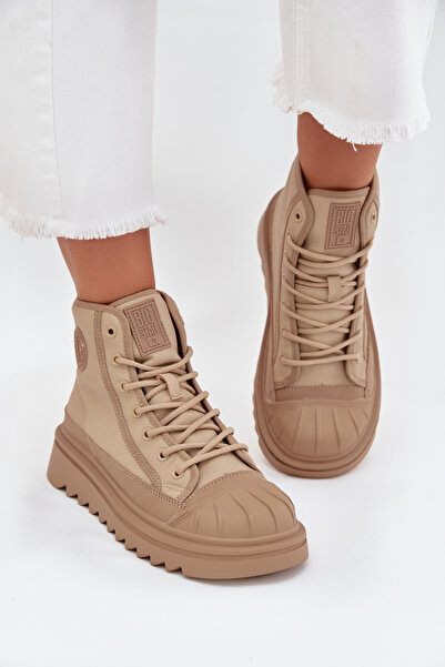 Big Star Shoes Women's High-Top Sneakers Insulated Big Star OO274A356 Beige 36