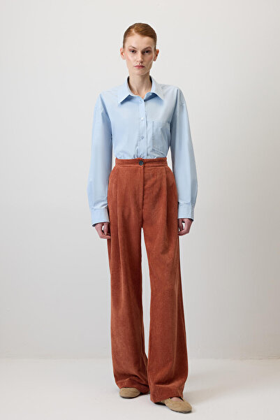 Touché Privé Velvet Pants with Trousers with Wide Legs