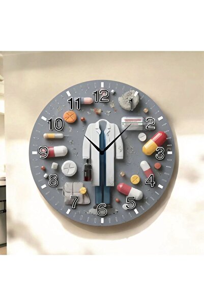 AA Shop Doktor Eczane Renkli Baskı Desenli Sayılı Yılbaşı Hediyelik Ahşap Ses...