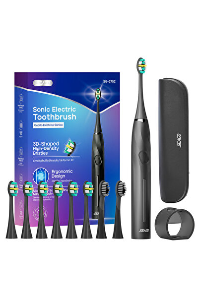Choice1 2752Black Seago Sonic Toothbrush Electric Toothbrush Touch Control Seamless Button Pressure Sensor w