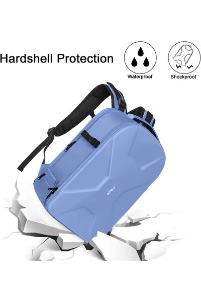 Mosiso حقيبة ظهر صلبة للكاميرا مقاس 15-16 بوصة مع حامل ثلاثي القوائم وحجرة كمبيوتر محمول مقاس 16 بوصة