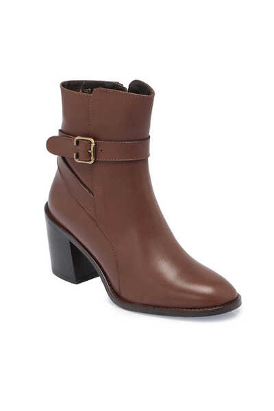 Tergan Kahve Hakiki Deri Kadın Klasik Bot - K24K1BT67648-G36