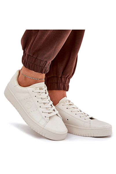 Big Star Shoes Adidași Joși Femeie Din Piele Big Star NN274578 Bej 37