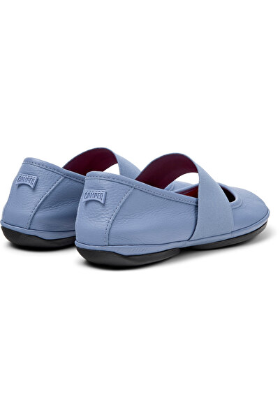 CAMPER Women Blue Genuine Leather Flat Ballerina Elastic Strap Classic Comfortable RightNina