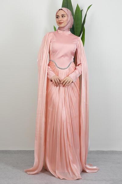 GİYZAMİLA Βραδινό φόρεμα Armin Yoryo απαλό ροζ