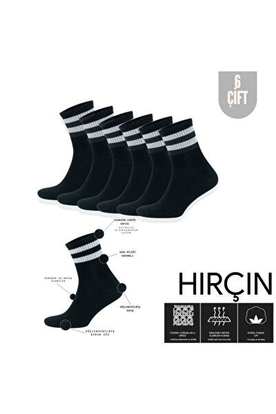 hırçın 6 أزواج من جوارب التنس الجامعية للجنسين