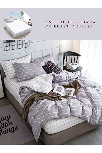 CHIRASO CHIRASO Linen, Satin Cotton, 1 person, ELASTIC Sheet 140x200cm, Pillowcase 155x200, 2 Pillowcases