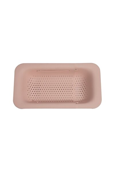 DAMUR Coș de scurgere pentru chiuvetă, din plastic, telescopic, 36x20x5 cm, roz