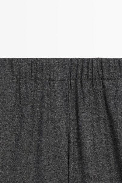 Massimo Dutti %100 yün geniş paça dokulu pantolon