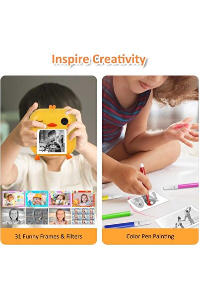 VALA ® M2 Kids Instant Print Camera, Model Chick (Yellow)