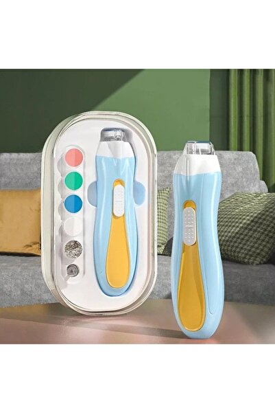 Flippy Electric Nail File for Children and Babies, ABS, 6 Accessories, LED Light, 9.5 x 6 x 17 cm, B