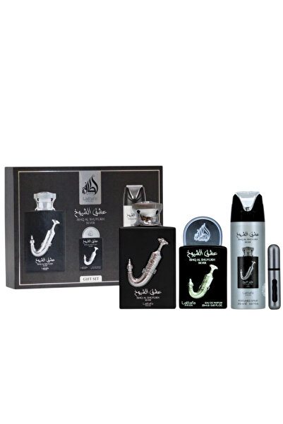 lattafa ISHQ AL SHUYUKH SILVER, 4-piece gift box, men