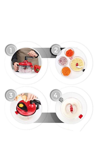 COOYA Onion Chopper Food Chopper Hand Crank Food Processor Chopping Chillies Vegetables