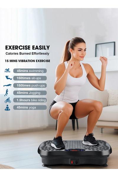 Generic White Vibration Plate Fitness Platform Exercise Machine | Whole Body Viberation