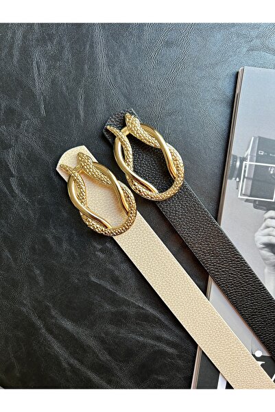 LİA KEMER Ζευγάρι χρυσές ζώνες με μοτίβο φιδιού και αγκράφα, ζώνη μέσης, ζώνη...