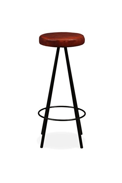 vidaxl Bar Stools 2 pcs Real Leather