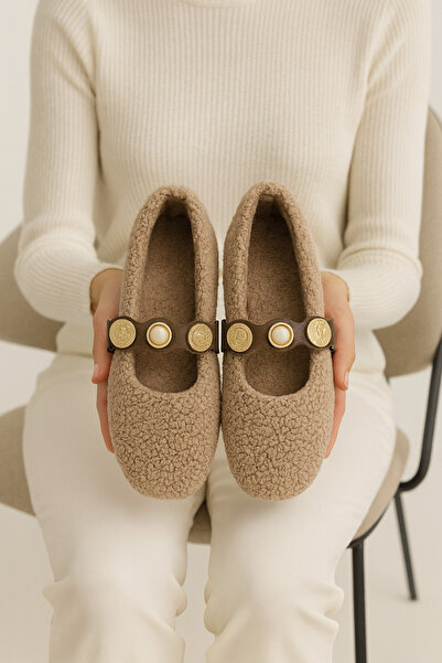 Beyond Women's Mink Coin Buckle Ballerinas Byndvt05