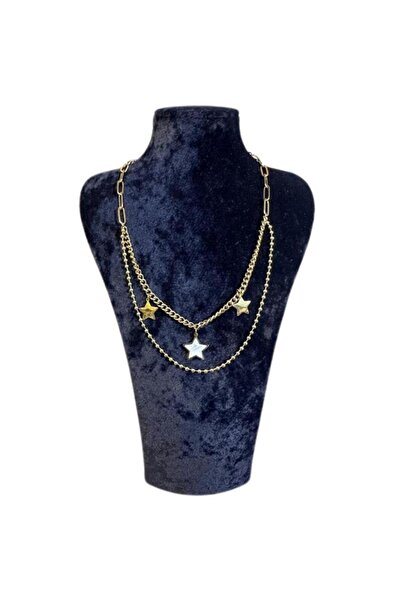 Uretti - Irem 3914 1363 Star Model Double Steel Necklace