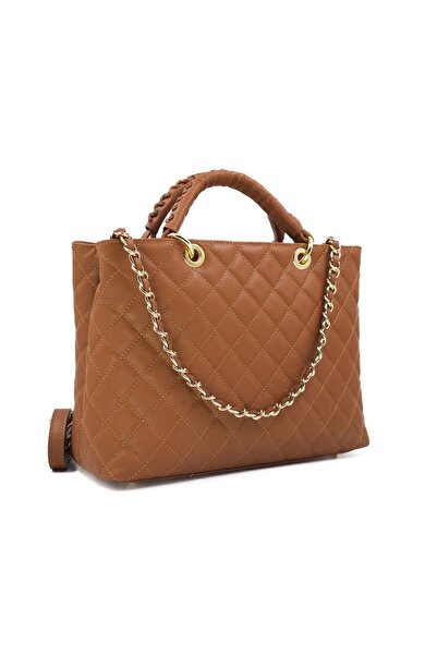 Posete Fagaras Georgie Leather Purse - Cognac, 3 Compartments, 3 Pockets, 2 S...