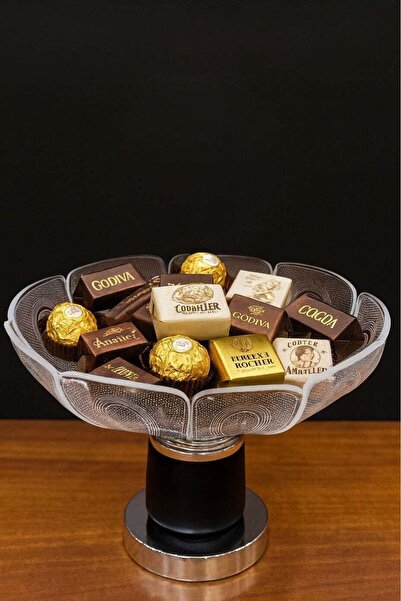 ALQANNAS Large Acrylic Sweet Stand with Sturdy Base for Chocolates, Candies & Desserts