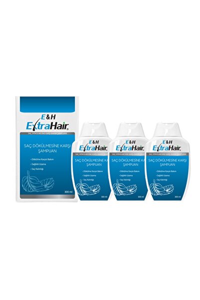 E&H Extrahair E&H Extra Hair Anti-Hair Loss Shampoo 3 Pieces