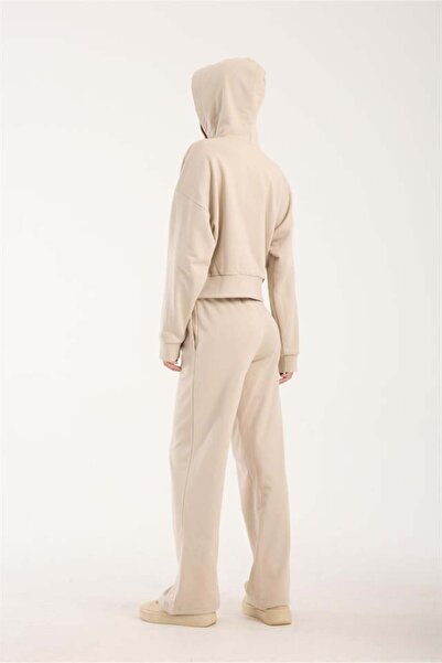 Store 100% Cotton Women's Hooded Pocket Sweatshirt + Pants Set (2 Pieces)