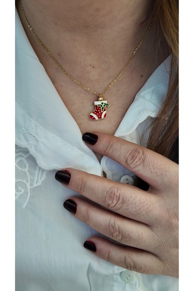 By Selen Suyolcu New Year's Themed Steel Women's Necklace