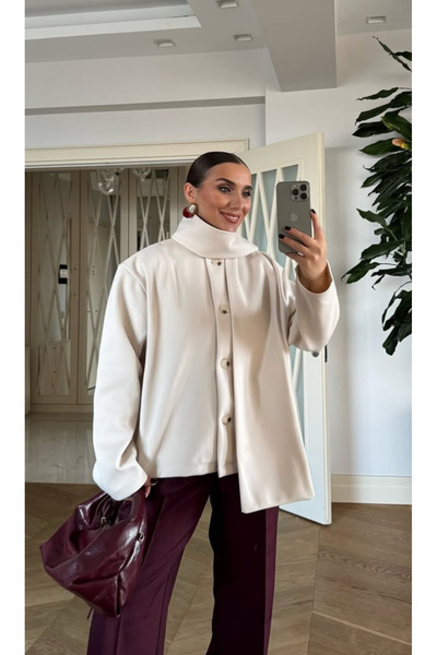 Mzr Collection KADIN ŞAL YAKA CEKET