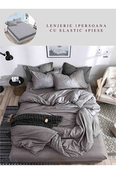 CHIRASO CHIRASO Linen, Satin Cotton, 1 person, ELASTIC Sheet 140x200cm, Pillowcase 155x200, 2 Pillowcases