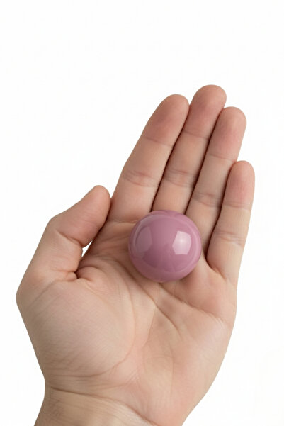 MegaVitrin 5 Pcs Porcelain Ball Knob Pink Children's Room Furniture Handle Ceramic Single Screw Drawer Handle (30 mm)