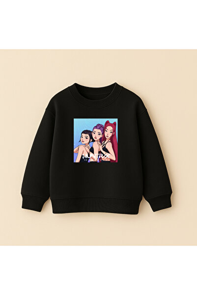 fasardi سويت شيرت K-POP Demon Hunters Huntrix Zoey Rumi Mira مطبوع بأكمام طويلة للفتيات